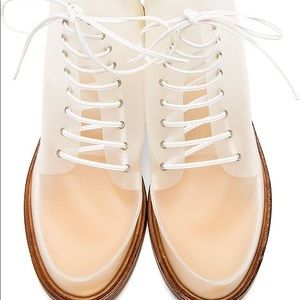 MM6 PVC lace up bootie